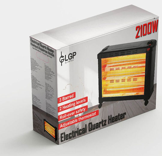 Lamtech Maxi Electrical Quartz Heater with Thermostat 2100W
