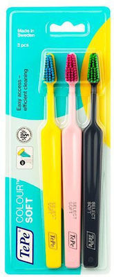 TePe Colour Select Manual Toothbrush Soft Pink - Fuchsia - Green 3pcs