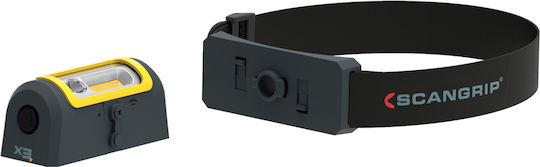 Scangrip Rechargeable Headlamp LED IP65 with Maximum Brightness 200lm Atex Ex-View Black
