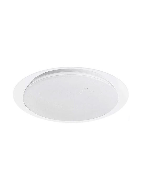 V-TAC Μοντέρνα Μεταλλική Πλαφονιέρα Οροφής με Ενσωματωμένο LED σε Λευκό χρώμα 46.5cm