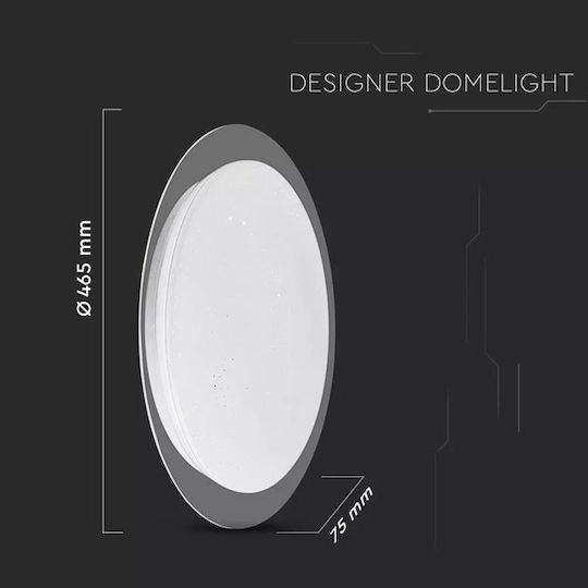 V-TAC Deckenleuchte 46.5cm Weiß mit Integrierter LED und Fernbedienung