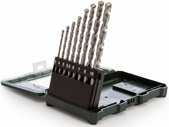 Metabo Set of 8 Drills Carbide with Cylindrical Shank for Masonry
