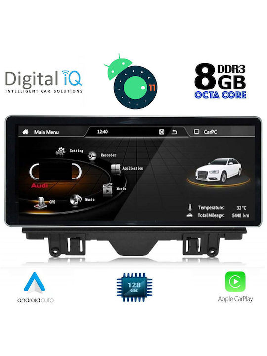 Digital IQ Car Audio System for Audi A3 2013-2020 (Bluetooth/USB/AUX/WiFi/GPS/Apple-Carplay/CD) with Touch Screen 8.8"