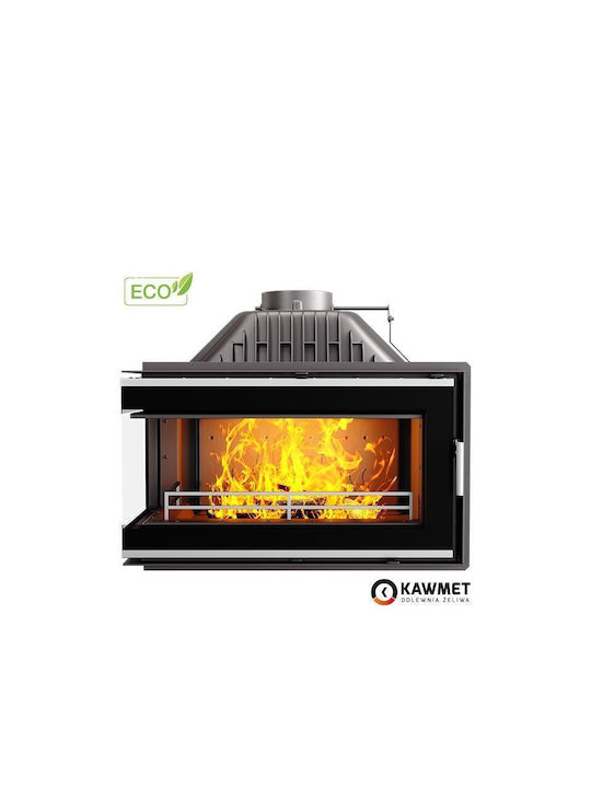 Kawmet W16 LB Eco Ενεργειακό Τζάκι Ξύλου 13.5kW Αριστερή Γωνία με Ανοιγόμενη Πόρτα