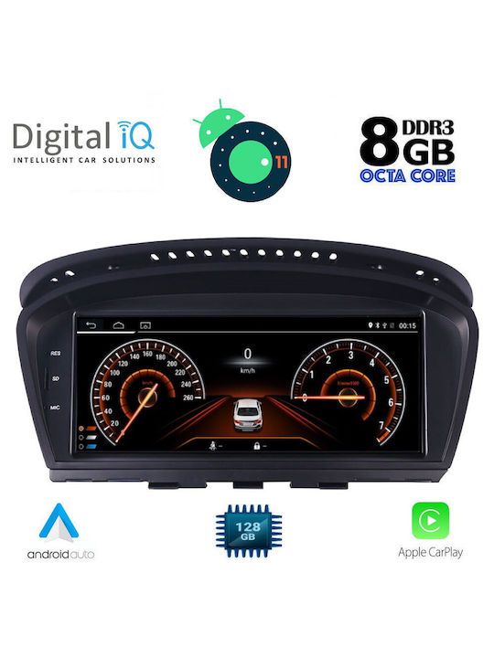 Digital IQ Car-Audiosystem für BMW Serie 5 / Serie 3 S.5 (E60) 2003-2008 (Bluetooth/USB/AUX/WiFi/GPS/Android-Auto) mit Touchscreen 12.3"