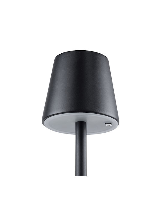 GloboStar Nega Outdoor Floor Lamp LED 2.2W With Warm White Light IP44 Black