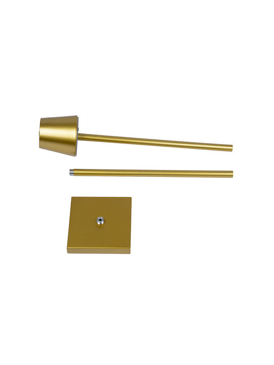 GloboStar Nega Outdoor Floor Lamp LED for Outdoor Space 2.2W with Warm White Light IP44 Gold