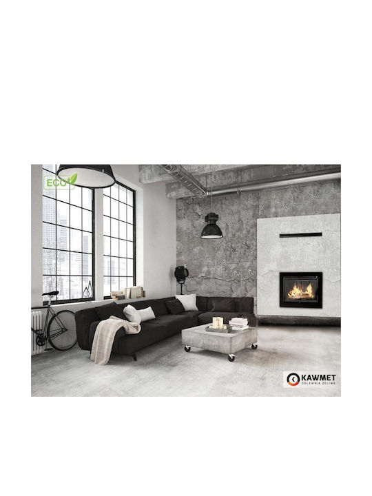 Kawmet W17 Decor Eco Ενεργειακό Τζάκι Ξύλου 12.3kW Ίσιο με Ανοιγόμενη Πόρτα