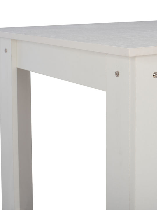 Τραπέζι Κουζίνας Ξύλινο Λευκό 140x80x77εκ.