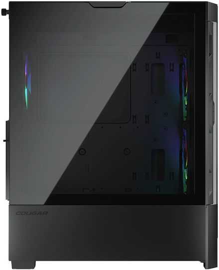 Cougar Duoface RGB Gaming Midi Tower Computer Case with Side Window Black