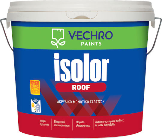 Vechro Isolor Roof Ελαστομερές Ακρυλικό Στεγανωτικό 9lt Λευκό