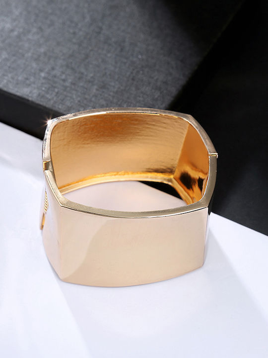 Women's Square Bracelet, made of gold plated brass alloy