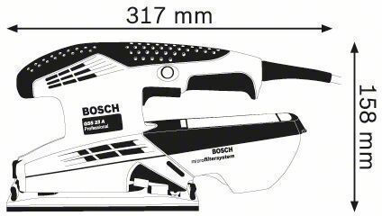 Bosch GSS 23 A Professional Παλμικό Τριβείο 190W με Ρύθμιση Ταχύτητας και με Σύστημα Αναρρόφησης
