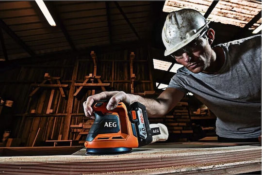 AEG Tools BEX18-125 Solo Battery Powered Eccentric Sander 125mm Battery 18V with Suction System 4935451086