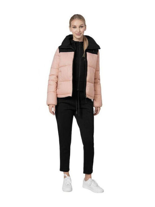 Women's for Hiking Short Puffer Jacket for Winter Coral