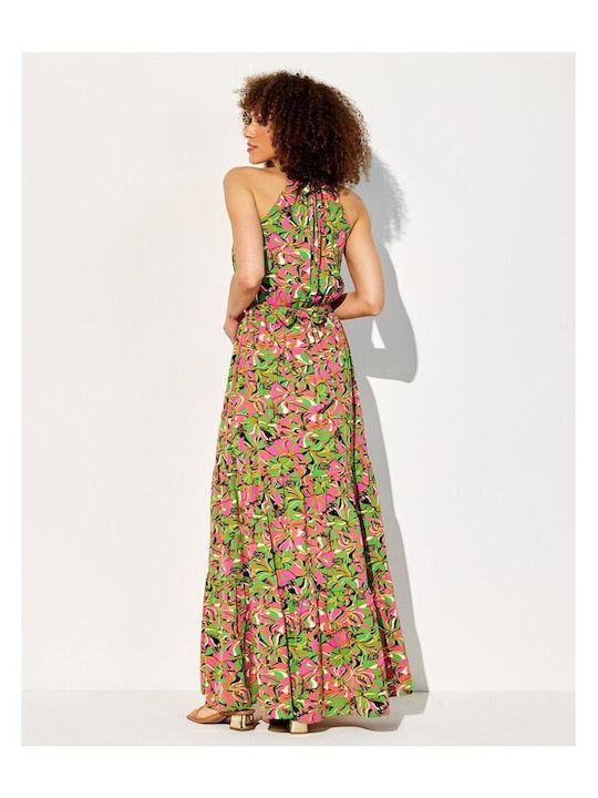 Forel Summer Maxi Dress with Ruffle Floral