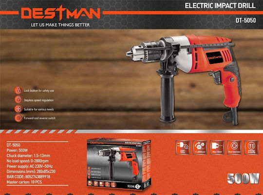 Destman Κρουστικό Δράπανο 500W