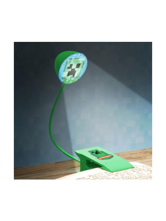 Paladone Creeper LED Office Lamp with Flexible Arm and Clip in Green Color