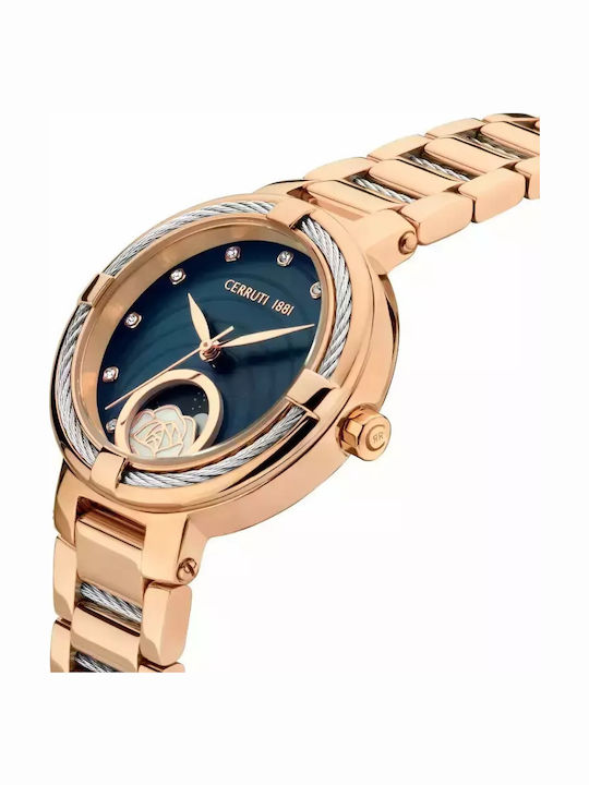 Cerruti Gardena Ceas de Damă cu Rose Gold Brățară Metalică