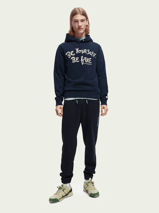 Felpa Sweatshirt with Hood Navy Blue