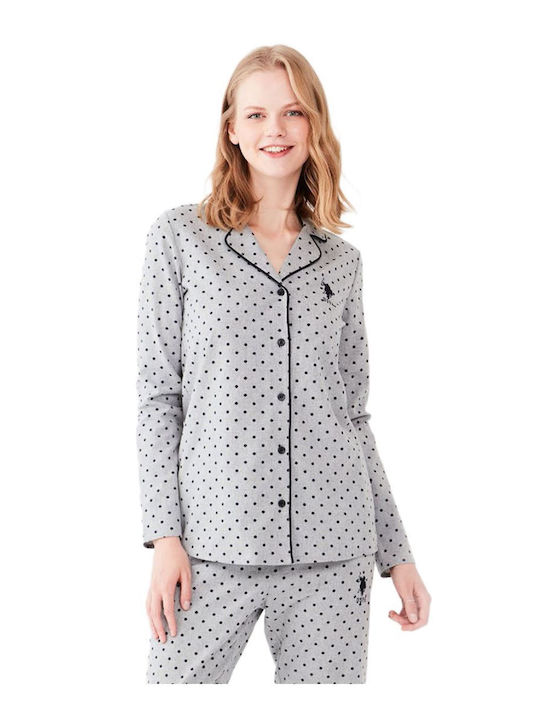 U.S. Polo Assn. Iarnă Pijama femei Sacou pijama Gri 16648 USP16648-006