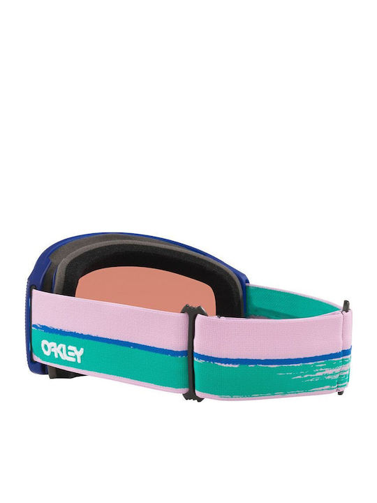 Oakley Flight Tracker Μάσκα Σκι & Snowboard Ενηλίκων Πολύχρωμη με Φακό Καθρέπτη σε Μπλε Χρώμα