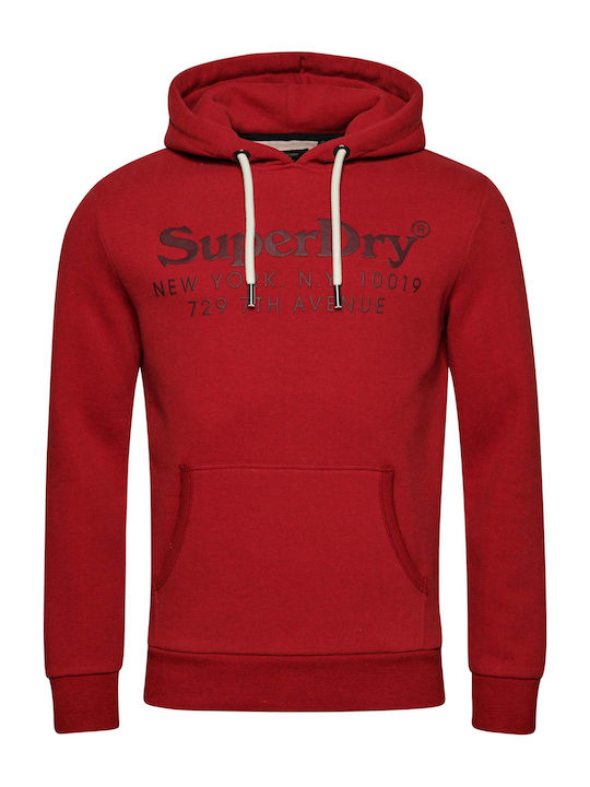 Sweatshirt with Hood Burgundy