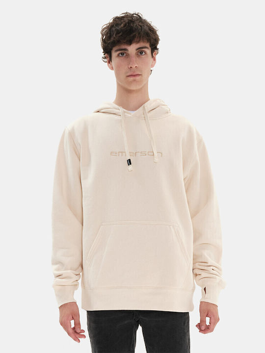 Sweatshirt with Hood Beige