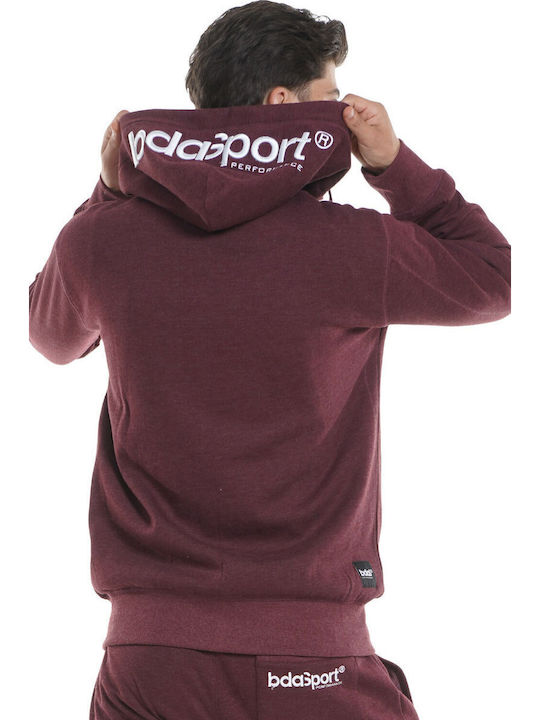 Ζακέτα με Κουκούλα Maroon
