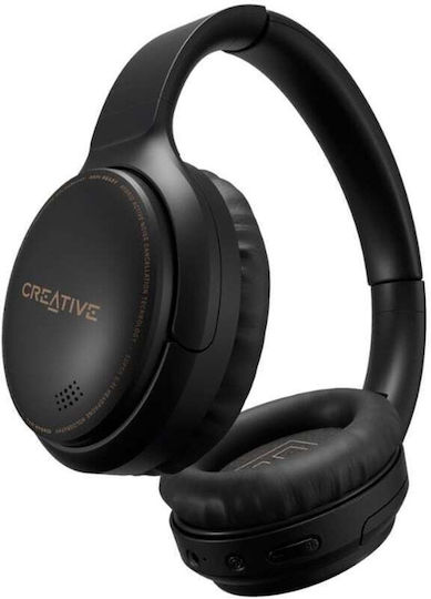 Creative Zen Hybrid Wireless / Wired Over Ear Headphones with Radio with 27 hours of Operation and Quick Charge Black