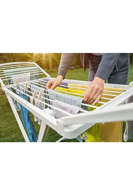 Vileda Solar Plastic Folding Floor Clothes Drying Rack 182x55cm