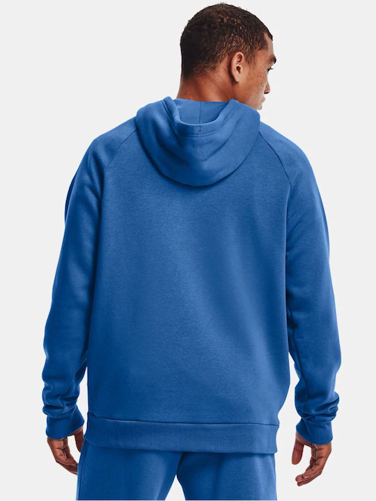 Under Armour Rival Herren Sweatshirt mit Kapuze und Taschen Blau