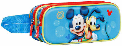 Karactermania Pencil Case with 2 Compartments Light Blue