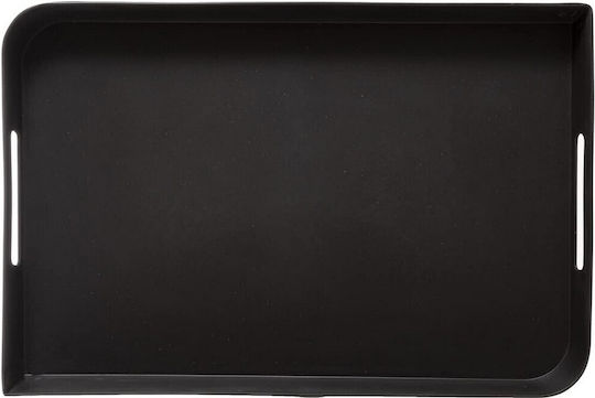 Atmosphera Modern Plastic Dreptunghiular Tavă de Servire cu Mânere în Culoare Negru 45x30x5cm 179730B 1buc