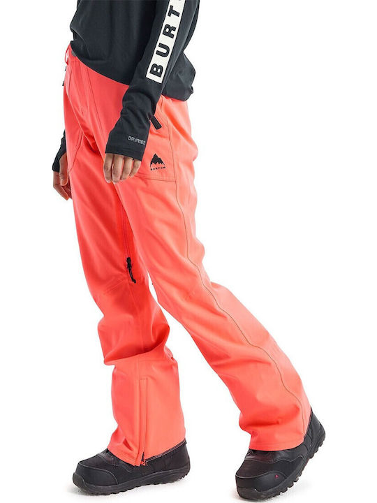 Burton Vida Stretch 2L 15006107800 Women's Trousers for Ski & Snowboard Orange
