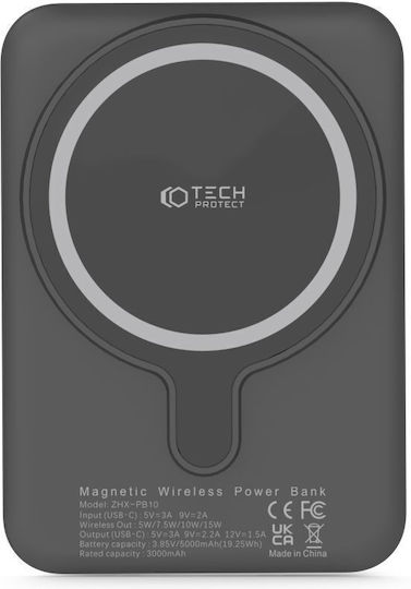 Tech-Protect PB10 Lifemag MagSafe Power Bank 5000mAh Μαύρο