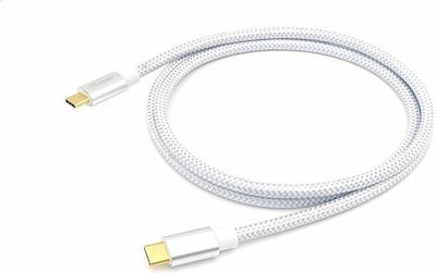 Equip 128355 Braided USB 3.2 Cable USB-C male - USB-C male 100W White 0.5m (12835507101)