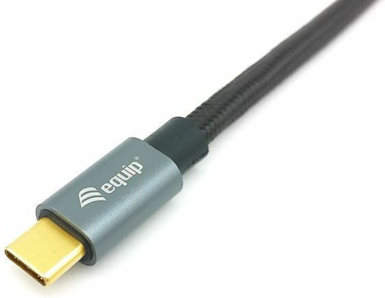 Equip Braided USB 3.2 Video Cable USB-C Male - USB-C 100W PD Black 1m 128354