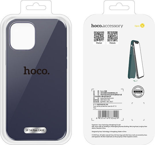 Hoco Pure Series Protective Задна корица Пластмаса Син (iPhone 14 Plus)