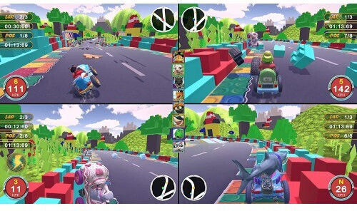 Animal Kart Racer Steering Wheel Bundle (Код в кутия) Игра за Switch