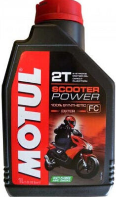 Motul Scooter Power 2T Synthetic Motorcycle Oil for Two-Stroke Engines 1lt