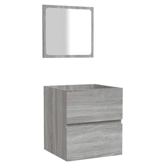 vidaXL Countertop without Sink with Mirror L41xW38.5xH45cm Sonoma