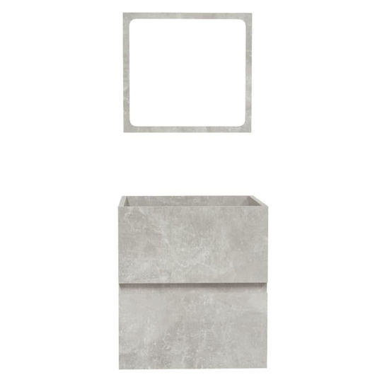 vidaXL Waschtisch ohne Waschbecken mit Spiegel L41xB38.5xH45cm Gray