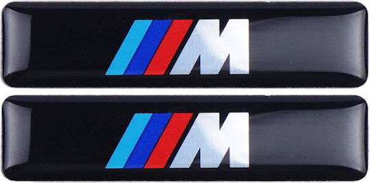 Carner Autoemblem Aufkleber mit Emaille Überzug BMW M 5.5 x 1.5cm 2Stück