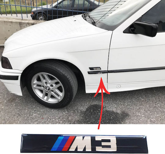 Carner Стикери Знаци на кола с емайлно покритие Bmw M3 11 x 1.5см 2бр