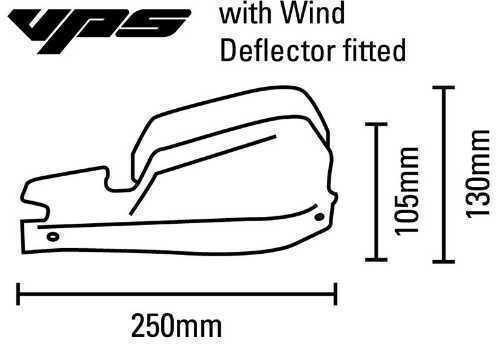 Barkbusters Motorcycle Protective Hand Guards VPS Universal χωρίς Κιτ Τοποθέτησης in White Colour