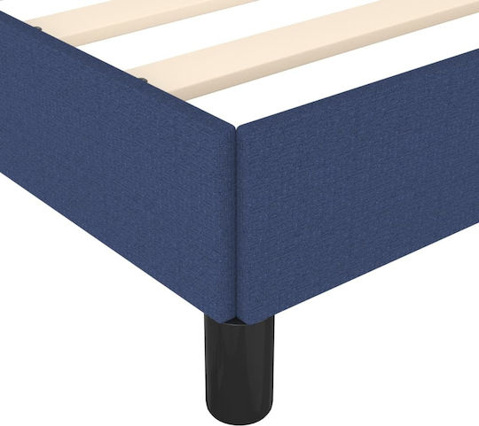 Betten Einzel mit Stoff Blau für die Matratze 90x190cm