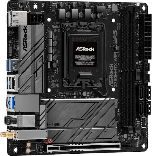 ASRock Z790M-ITX WiFi Motherboard Mini ITX with Intel 1700 Socket
