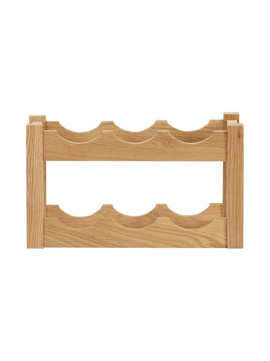 vidaXL Tischplatte Flaschenhalter Hölzernes für 6 Flaschen Braun 37x21x21εκ.