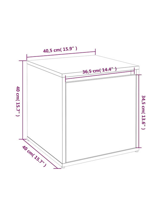 Hocker Für das Wohnzimmer Mit Stauraum Hölzernes Braun 40.5x40x40cm